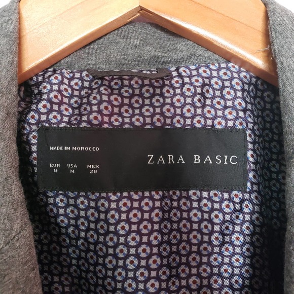 ZARA BASIC women tailored gray blazer coat - Picture 5 of 9